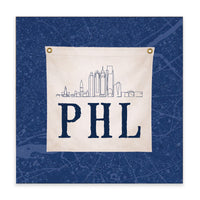 Philadelphia Phl Skyline Block Sign