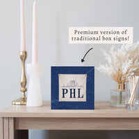 Philadelphia Phl Skyline Block Sign