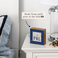 Philadelphia Phl Skyline Block Sign