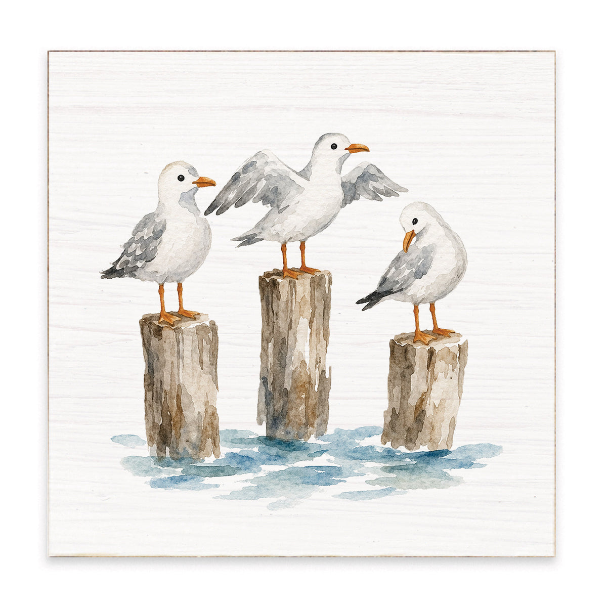Gull Trio Block Sign