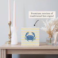 Blue Crab Stripe Block Sign