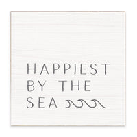 Happiest By The Sea Block Sign