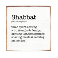 Shabbat Definition Decorative Wooden Block