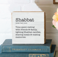 Shabbat Definition Decorative Wooden Block