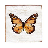 Monarch Butterfly Decorative Wooden Block