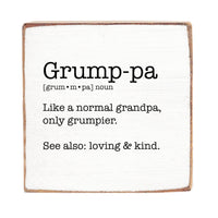 Grump-pa Decorative Wooden Block
