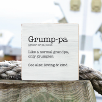 Grump-pa Decorative Wooden Block