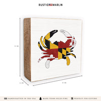 Maryland Flag Crab Block Sign