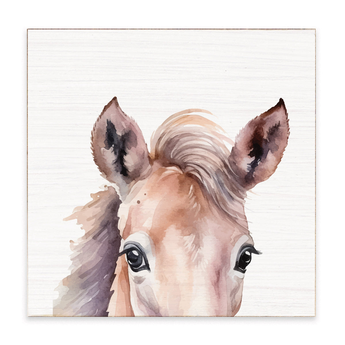 Watercolor Horse Block Sign