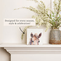 Watercolor Horse Block Sign