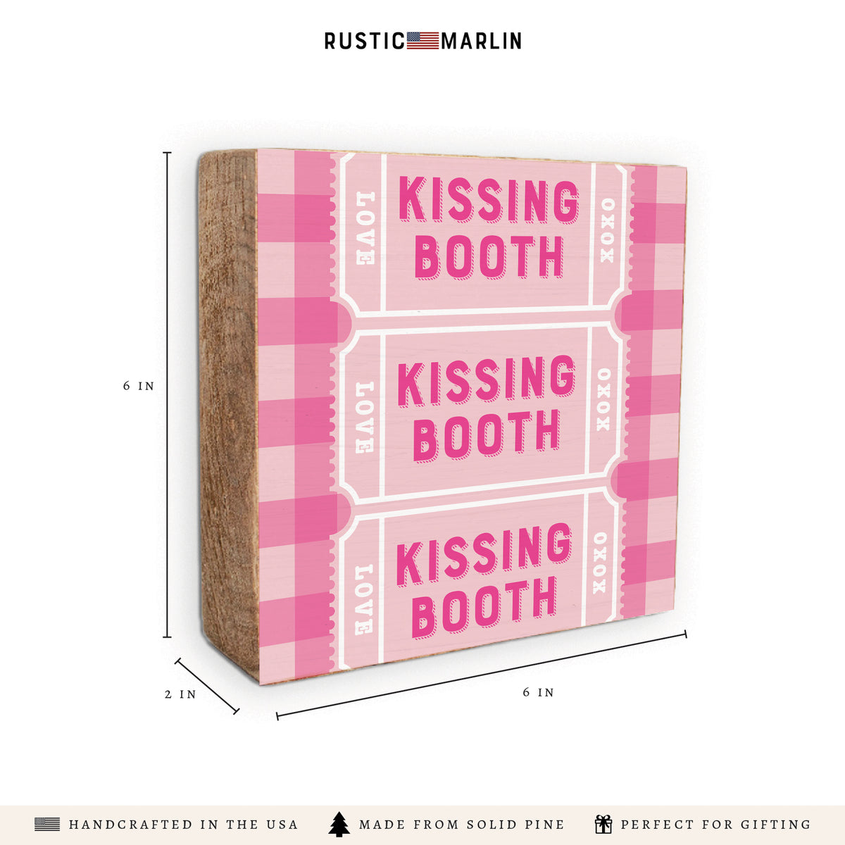 Kissing Booth Block Sign