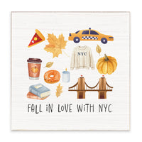 Fall In Love With Nyc Block Sign