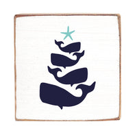 Whale Tree Square Block Sign