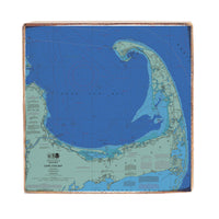 Cape Cod Chart Map Wood Block