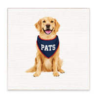 Pats Football Dog Block Sign
