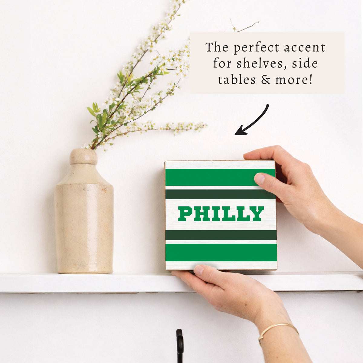 Philly Stripes Stripes Block Sign