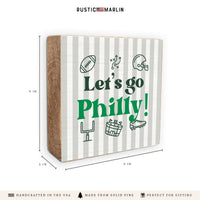 Let’s Go Philly Icons Block Sign