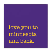 Love You To Minnesota Block Sign