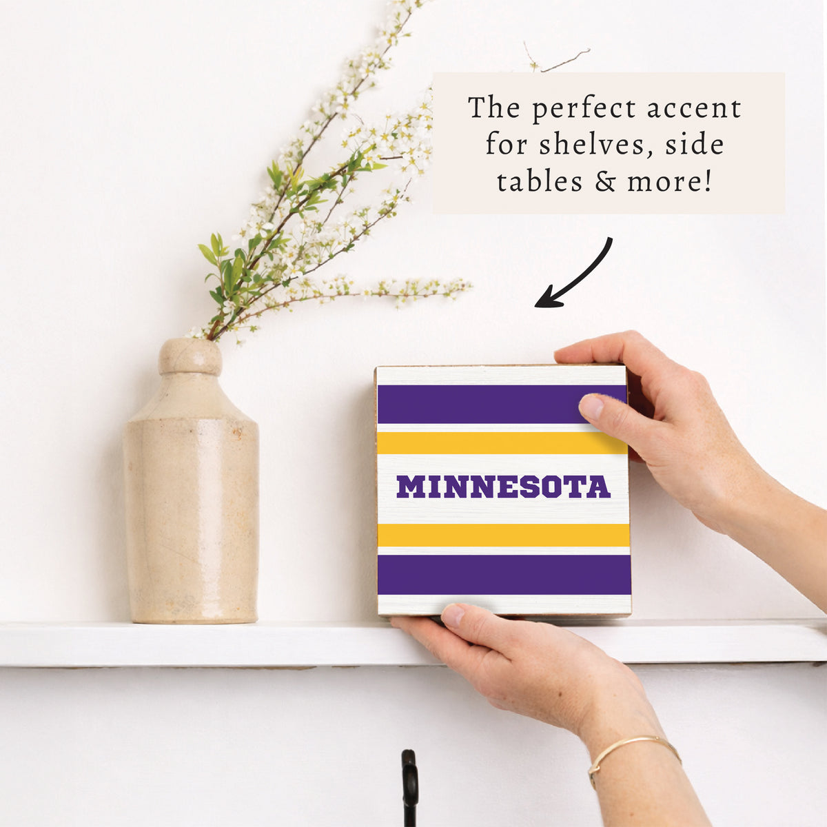 Minnesota Stripes Block Sign