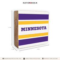 Minnesota Stripes Block Sign