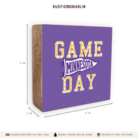 Game Day Minnesota Block Sign
