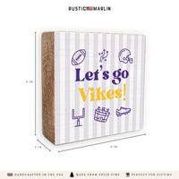 Let’s Go Vikes Icons Block Sign