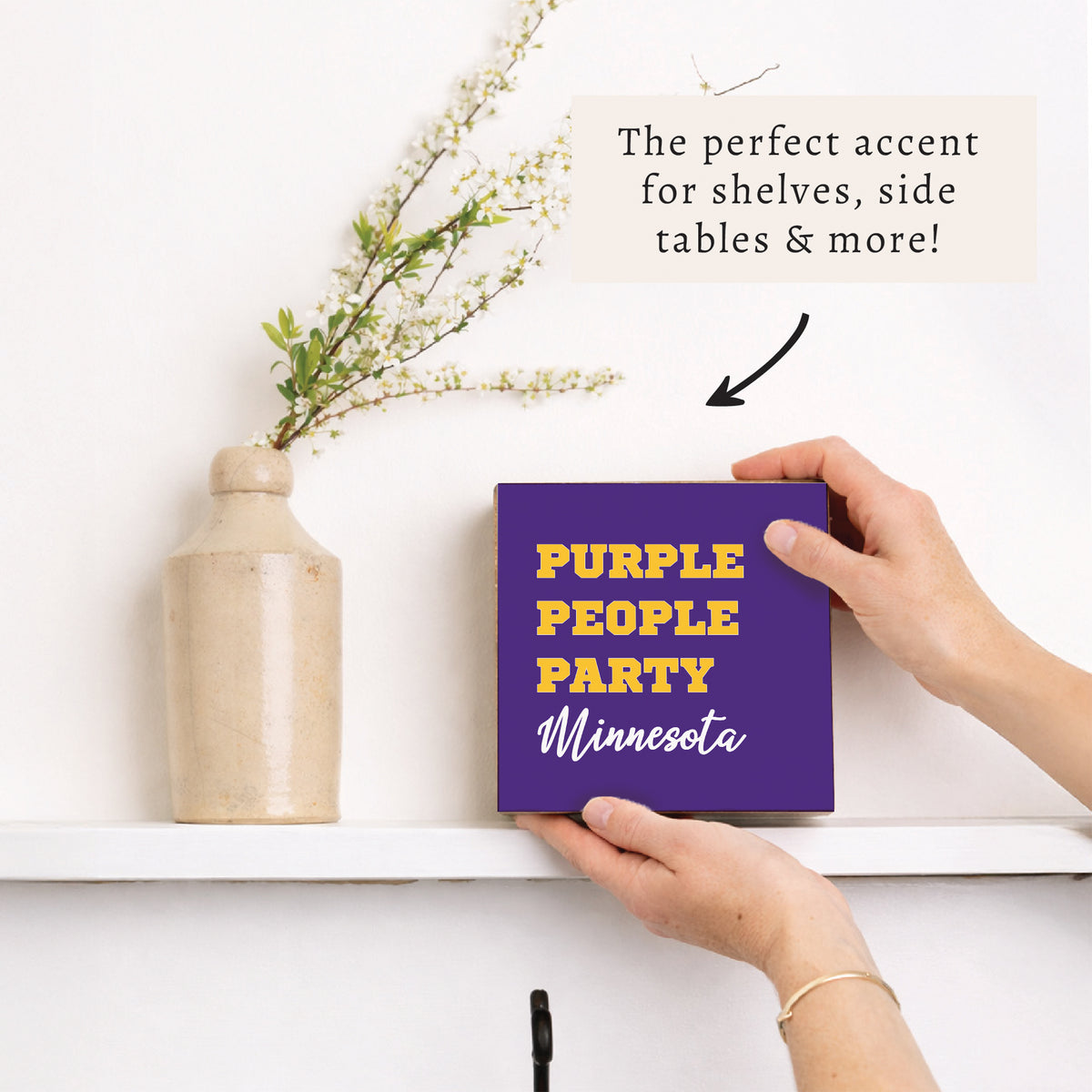 Purple People Party Minnesota Block Sign