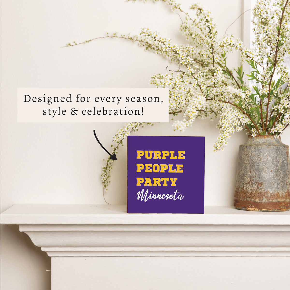 Purple People Party Minnesota Block Sign