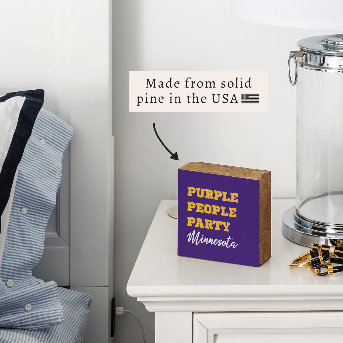 Purple People Party Minnesota Block Sign