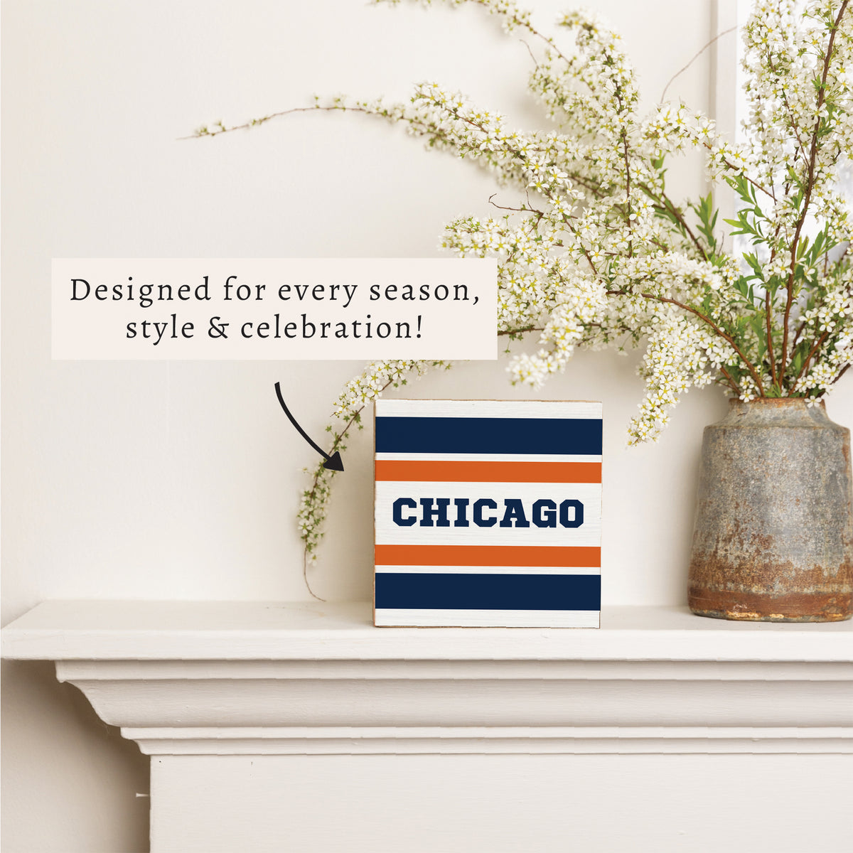 Chicago Stripes Block Sign