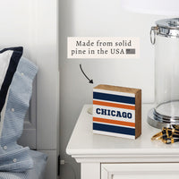 Chicago Stripes Block Sign