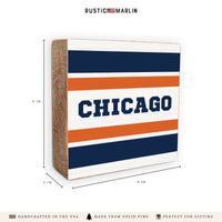 Chicago Stripes Block Sign