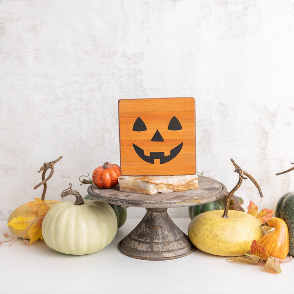 Jack-O-Lantern Block Sign
