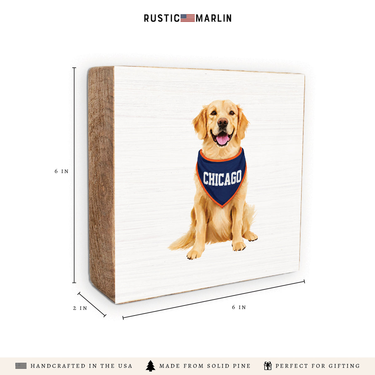 Chicago Football Dog Block Sign