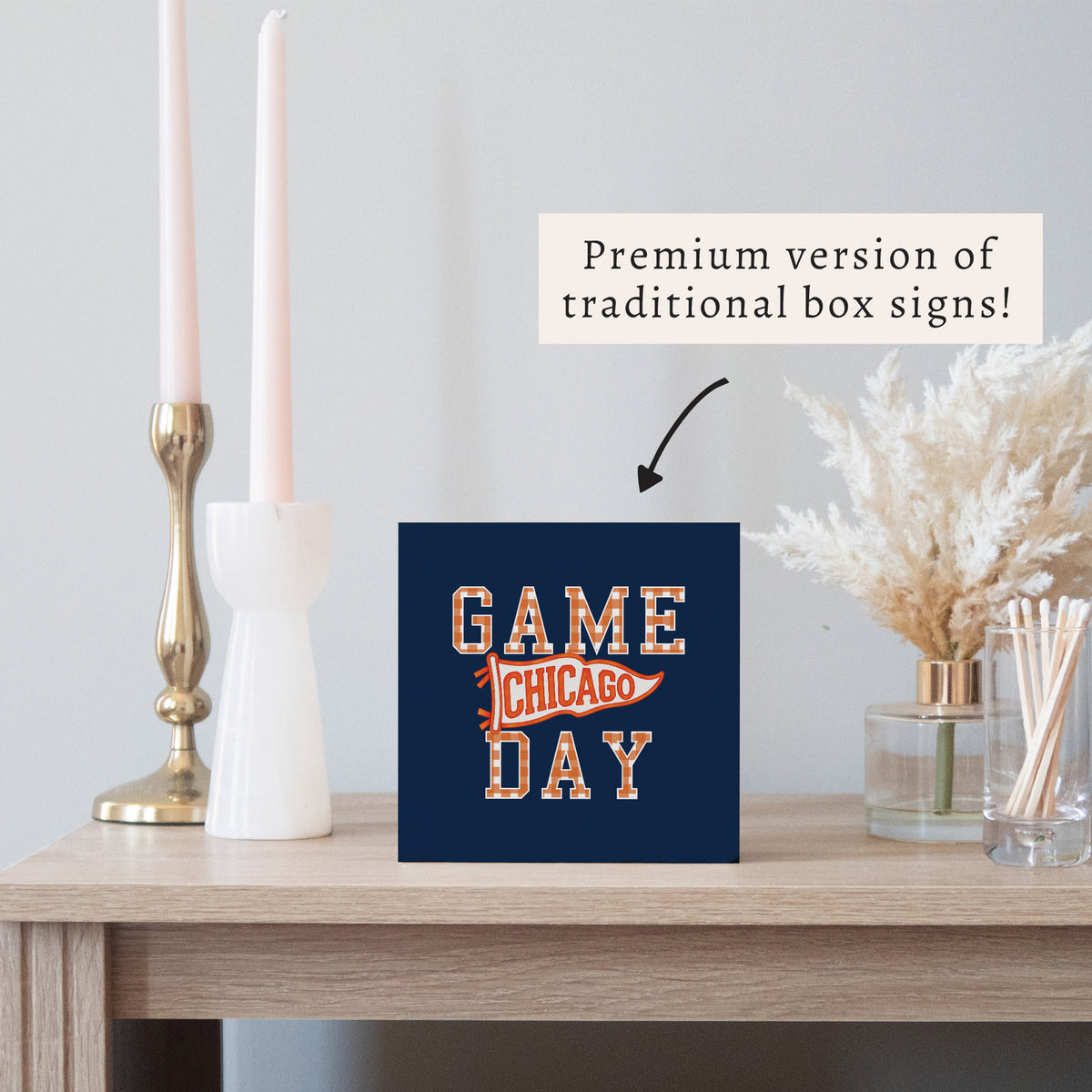 Game Day Chicago Block Sign
