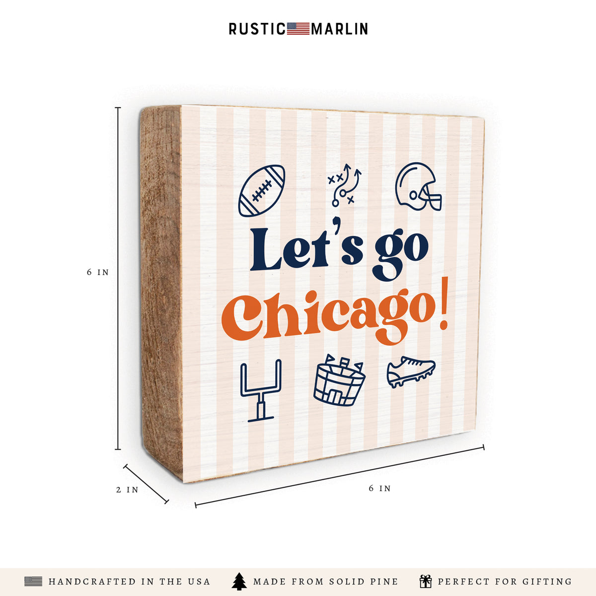 Let’s Go Chicago Icons Block Sign