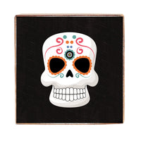 Candy Skull Wood Block