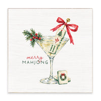 Merry Mahjong Martini Block Sign