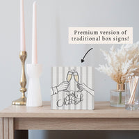 Cheers Just Married Block Sign