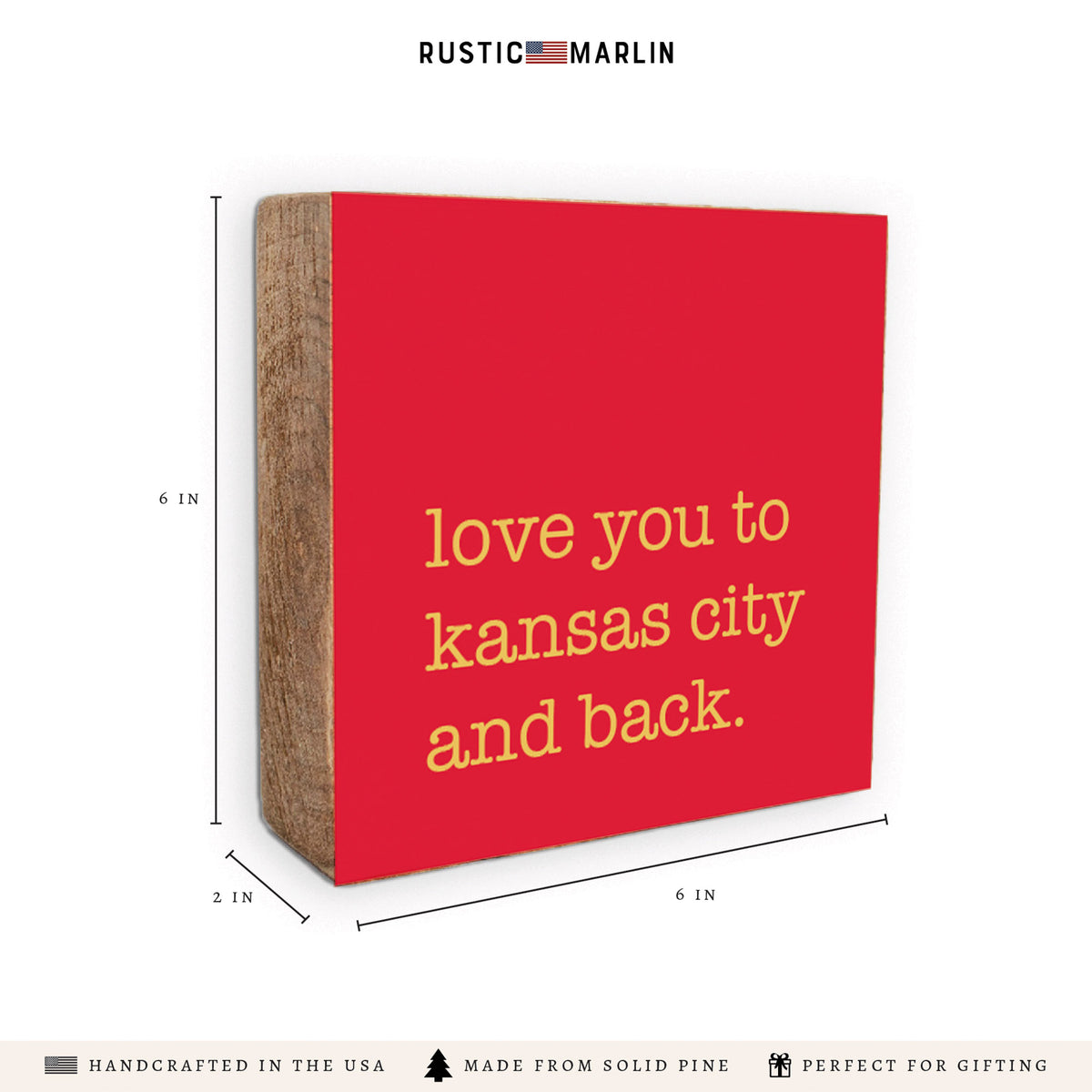 Love You To Kansas City Block Sign