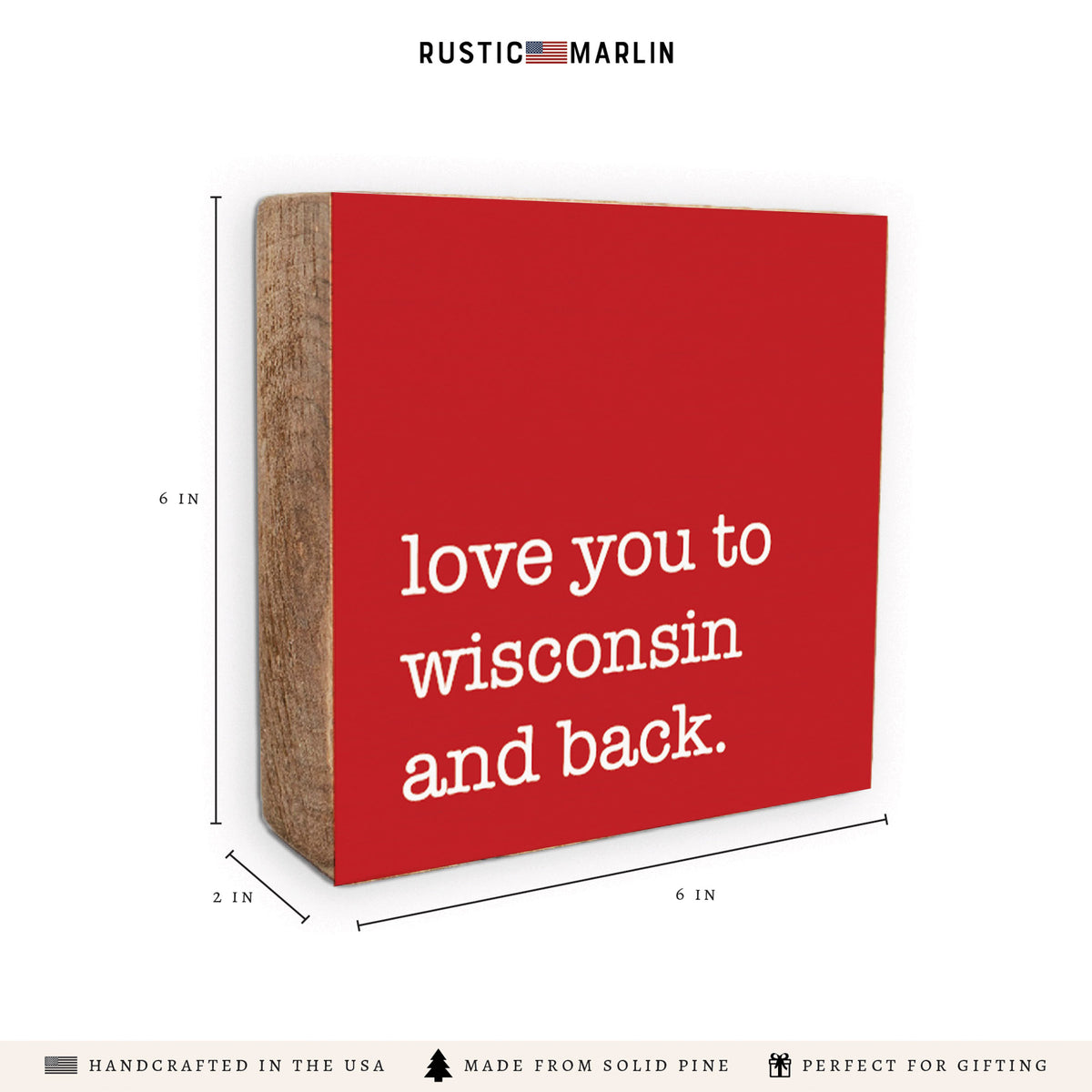 Love You To Wis-Consin Block Sign