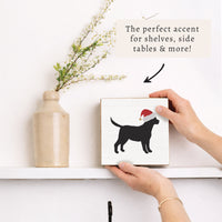 Santa Dog Block Sign