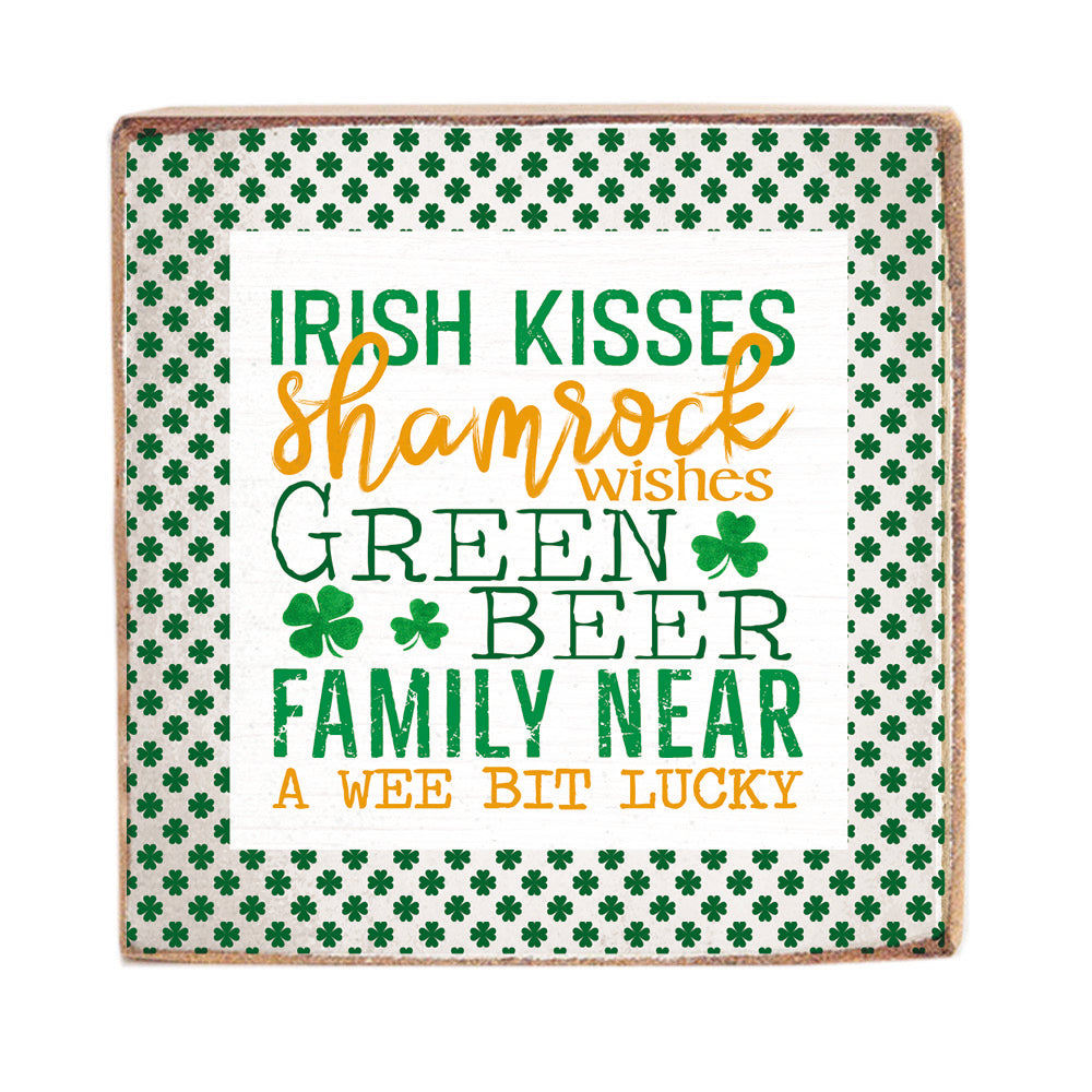 St. Patrick's Day Favorites Decorative Square Block Sign