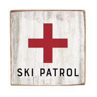 Ski Patrol Square Block Sign