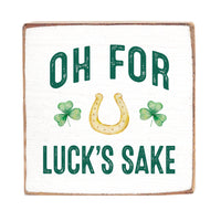 Lucks Sake Decorative Square Block Sign