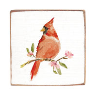 Watercolor Cardinal Block Sign