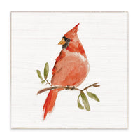 Watercolor Cardinal Block Sign