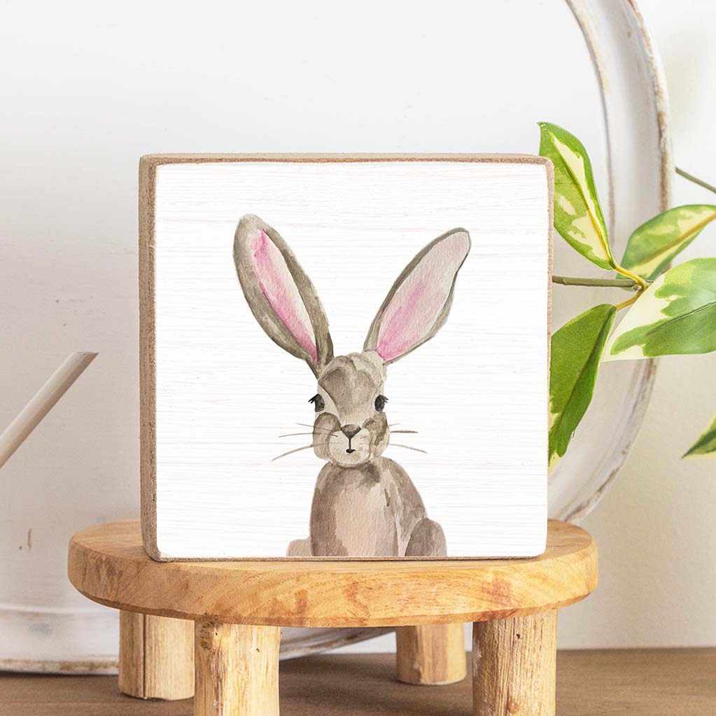 Bunny Decorative Square Block Sign