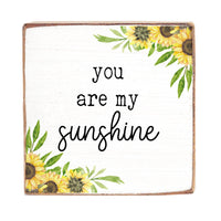 Sunflower Sunshine Square Block Sign