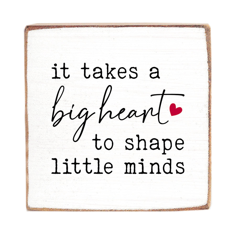 Big Heart Square Block Sign